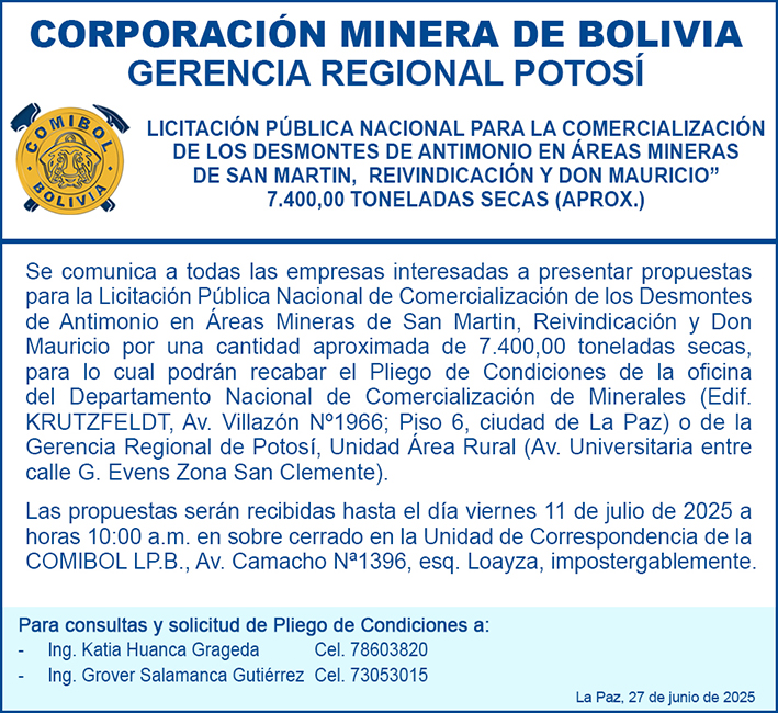 Convocatoria San Martin